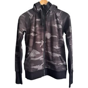 Athleta Triumph Hoodie Tiny Leopard Print Extra Small